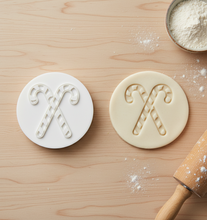 Load image into Gallery viewer, Candy cane Cookie Stamp, Fondant Embosser