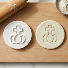 Load image into Gallery viewer, Easter Egg &amp; Cross Cookie Stamp - Fondant Embosser