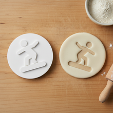 Load image into Gallery viewer, Snowboarding Cookie Stamp - Fondant Embosser