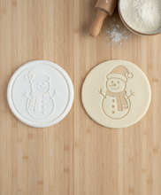 Load image into Gallery viewer, Snowman Cookie Stamp, Fondant Embosser