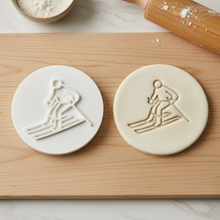 Load image into Gallery viewer, Skier Cookie Stamp - Fondant Embosser
