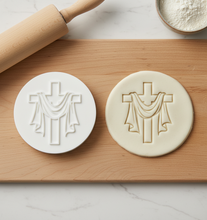 Load image into Gallery viewer, Draped cross Cookie Stamp, Fondant Embosser