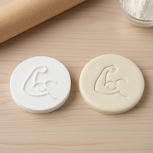 Load image into Gallery viewer, Bicep Cookie Stamp - Fondant Embosser