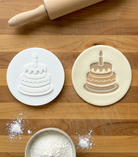Load image into Gallery viewer, Birthday cake Cookie Stamp, Fondant Embosser