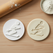 Load image into Gallery viewer, Skier 2 Cookie Stamp - Fondant Embosser
